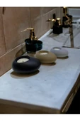 Three Drops Minimal Dekoratif Beton Tealight Mumluk 3'lü Set |Siyah-Vizon-Gri| - 2