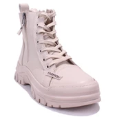 Dagoster DZA07-627586 Bej Ortopedik Günlük DüzTopuk Kadın Bot - 1