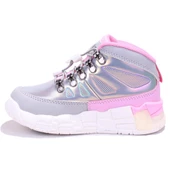 Vicco Ellen 946F24K417 Gri Ortopedik Günlük Işıklı Kız Çocuk Spor Bot - 3