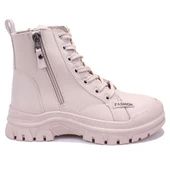 Dagoster DZA07-627586 Bej Ortopedik Günlük DüzTopuk Kadın Bot - 2