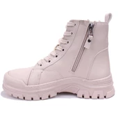 Dagoster DZA07-627586 Bej Ortopedik Günlük DüzTopuk Kadın Bot - 3