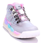 Vicco Ellen 946F24K417 Gri Ortopedik Günlük Işıklı Kız Çocuk Spor Bot - 1