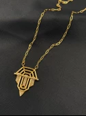 Gold Vip Kaplama Serenay Leyla Kolyesi - 1
