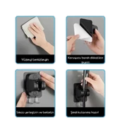 Duş Başlık Tutucu Güçlü Yapışkanlı Askılı Duş Başlık Tutucu - 7
