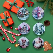 yılbaşı ağaç süsleri,yeni yıl süsleri,ahşap desenli yılbaşı ağaç süsü - 2