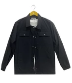 Erkek Uzun Kol Cepli Slim Fit Yağmurluk Ceket - 1