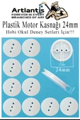 Plastik Kasnak 24 mm 10 lu 1 Paket Tekerlek Yuvarlak Kasnak Oyuncak Çıkrık Makara 2.4 cm Motor Kasnağı Deney Okul Hobi - 1