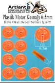 Plastik Kasnak 6.5 mm 10 lu 1 Paket Tekerlek Yuvarlak Kasnak Oyuncak Çıkrık Makara 0.65 cm Motor Kasnağı Deney Okul Hobi - 1