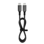 60 Watt 3A Usb-C To Type-C  30CM Hızlı Şarj Kablosu Siyah FC37 - 1