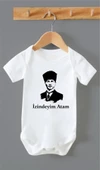 İzindeyim Atam Baskılı Bebek Body ZBN268 - 1