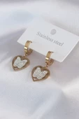 316L Çelik Gold Renk Kelebek Model Zirkon Taş Detay Kadın Küpe - TJ-BKP7482 - 1