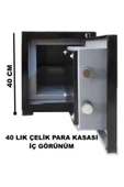 Store Şifreli Çelik Para Kasası 40 Cm Siyah Açık Gri - 2