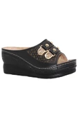 Mergenshoes G018 Siyah Günlük Star Poli Yüksek Taban Kadın Terlik - 3