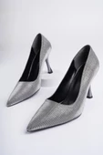Muggo YOWEL Garantili Sivri Burun Kadın Topuklu Stiletto Ayakkabı thumbnail 10