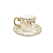 Sudedi Home Beyaz Gold Desenli Porselen 6 Kişilik Fincan Takımı YX-230140 - 1