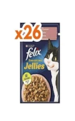 FELİX Sensation Somonlu Karidesli Jel Pouch Kedi Yaş Mama 85 Gr*26 Adet - 1