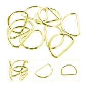 Anahtarlık Montaj Halkası D Çanta Bağlantı Halkası 19x15 MM (100 Adet)  Gold - 1