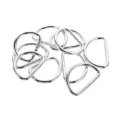 Anahtarlık Montaj Halkası D Çanta Bağlantı Halkası 14x10 MM (100 Adet)  Gümüş - 1