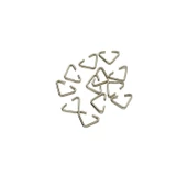 Anahtarlık Montaj Halkası Üçgen Takı Bağlantı Halkası 14x11 MM (1000 Adet)  Gümüş - 1