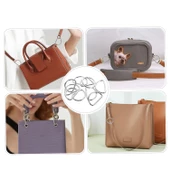 Anahtarlık Montaj Halkası D Çanta Bağlantı Halkası 14x10 MM (100 Adet)  Gümüş - 4