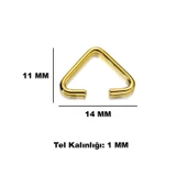 Anahtarlık Montaj Halkası Üçgen Takı Bağlantı Halkası 14x11 MM (1000 Adet)  Gümüş - 4