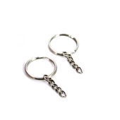 Anahtarlık Halkası Zincirli  4 CM (50 Adet)  Gümüş - 1