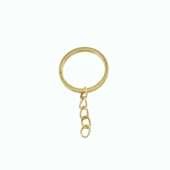 Anahtarlık Halkası Zincirli  5 Cm (1000 Adet)  Gold - 1