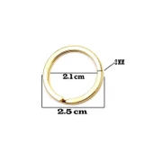 Zincirsiz Boş  Yassı Model Anahtarlık Halkası  2.5 CM (50 Adet)  Gold - 2