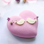 Silikon Kek Kalıp Çikolata Bombeli Desenli Kalp Kalıbı Mum Şeker Ham. Taş Tozu Kalıbı 8 Li thumbnail 6