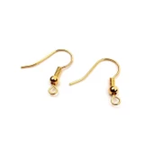 Çengelli Küpe Kancası 10 Çift (20 Adet)  Altın - 1