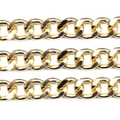 Alüminyum Çanta ve Takı Zinciri 10 MM (1 Metre)  Altın - 1