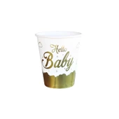 Hello Baby Temalı Karton Bardak Metalize  (6 Adet)  Gold - 1