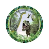 Jurassic Temalı Karton Tabak 23 CM (8 Adet) - 1