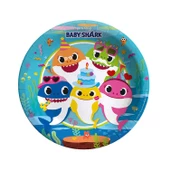 Baby Shark Temalı Karton Tabak 23 CM (8 Adet) - 1