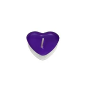 Kalp Tealight Mum Kalp Modeli (50 Adet)  Mor - 1