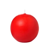 Dekoratif Top Mum Küre Yuvarlak Mum  Soft Renk 8 CM  Kırmızı - 1