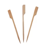 Özel Ahşap Yassı Saplı Çöp Şiş Çubuğu 20 CM (100 Adet) - 1