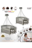 HOLMER Coolstyle Cibinlikli Anne Yanı Oyun Parkı 70x110cm Açık Gri+Aloevera Yatak - 3