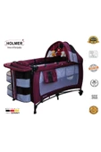 Holmer Kids Eurostyle Oyun Parkı Park Yatak 60x120cm Mürdüm - 1