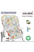 HOLMER Leke Tutmaz Organik Mama Sandalyesi Minderi & Kılıfı Max-t Koyu Gri - 1