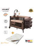 HOLMER Maxi Comfort Coolstyle Anne Yanı-deluxe Kumaş Premium Oyun Parkı Bej + Aloevera Yatak 70x110 Cm - 1