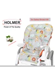 HOLMER Organik Mama Sandalyesi Minderi & Kılıfı (Kemer Deliksiz) Koyu Gri - 1