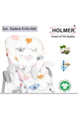 HOLMER Leke Tutmaz Organik Mama Sandalyesi Minderi & Kılıfı Max-M Pembe - 1