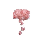 Lazer Kesim Tülden Çiçek (Şifon Çiçek) (10 Metre)  Pembe - 1