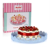Metal Cupcake Standı Mavi Kek Standı - 1