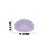 Polyester İstiridye Deniz Kabuğu Şekilli 7 CM (25 Adet)  Sedef - 2