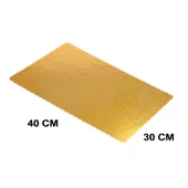 Karton Pasta Altlığı  30X40 CM (3 Adet)  Gold - 2