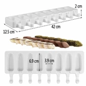 Magnum Şekilli Silikon Dondurma Tatlı Meybuz Kalıbı 8&apos;li - 4