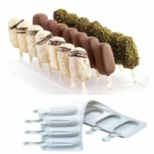 Magnum Şekilli Silikon Dondurma Tatlı Meybuz Kalıbı 8&apos;li - 3