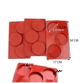 Silikon Kek Sabun Ve EpoksiKalıbı Sığı 3 lü Yuvarlak thumbnail 4